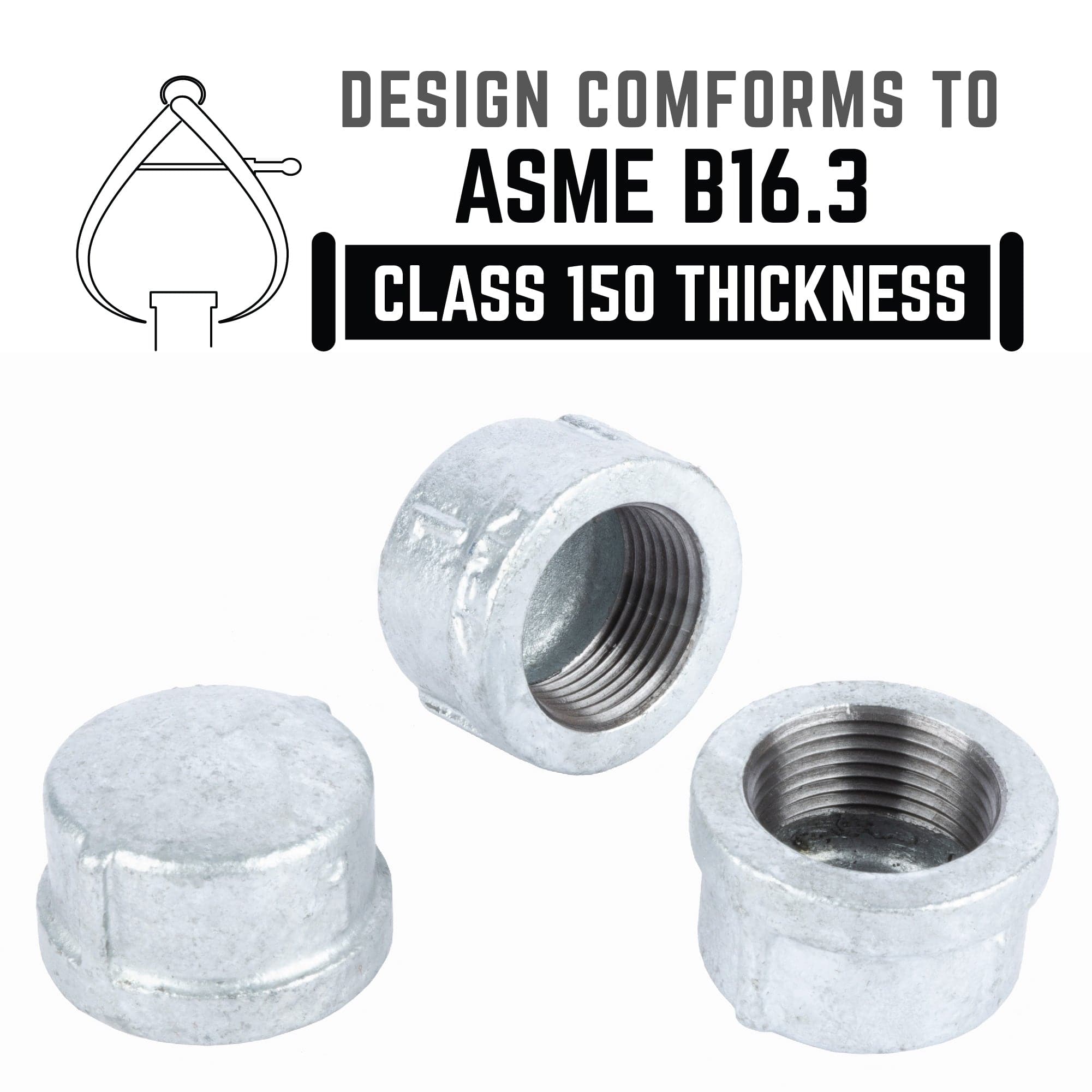 1 in. Galvanized Iron Cap