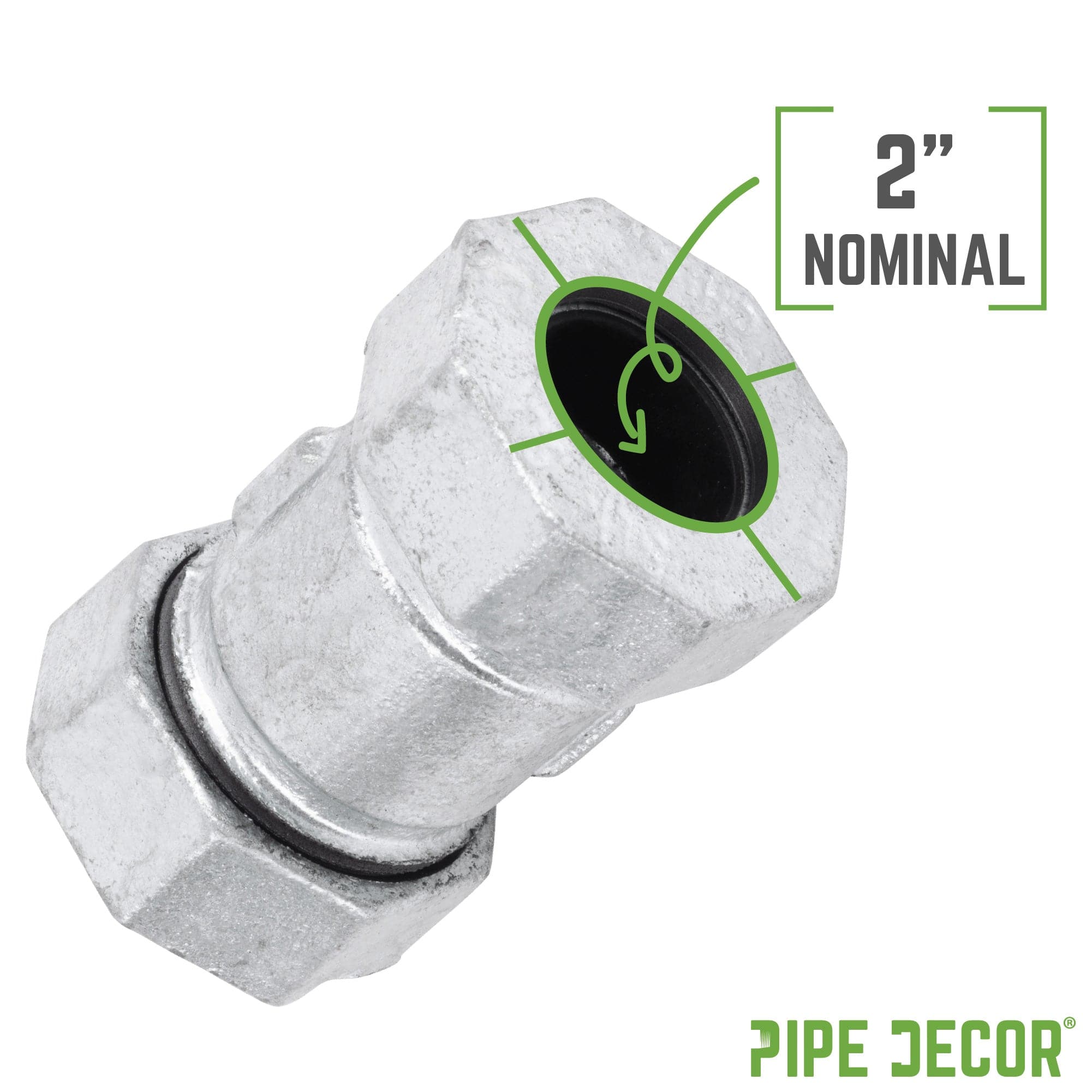2 in. Galvanized Iron Compression Coupling
