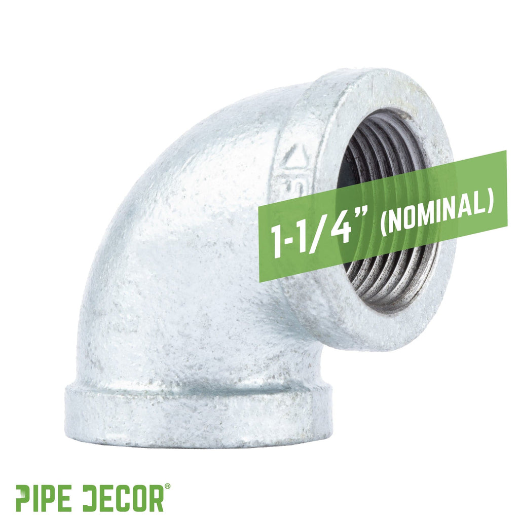 1 1/4 in. Galvanized Iron 90 Degree Elbow