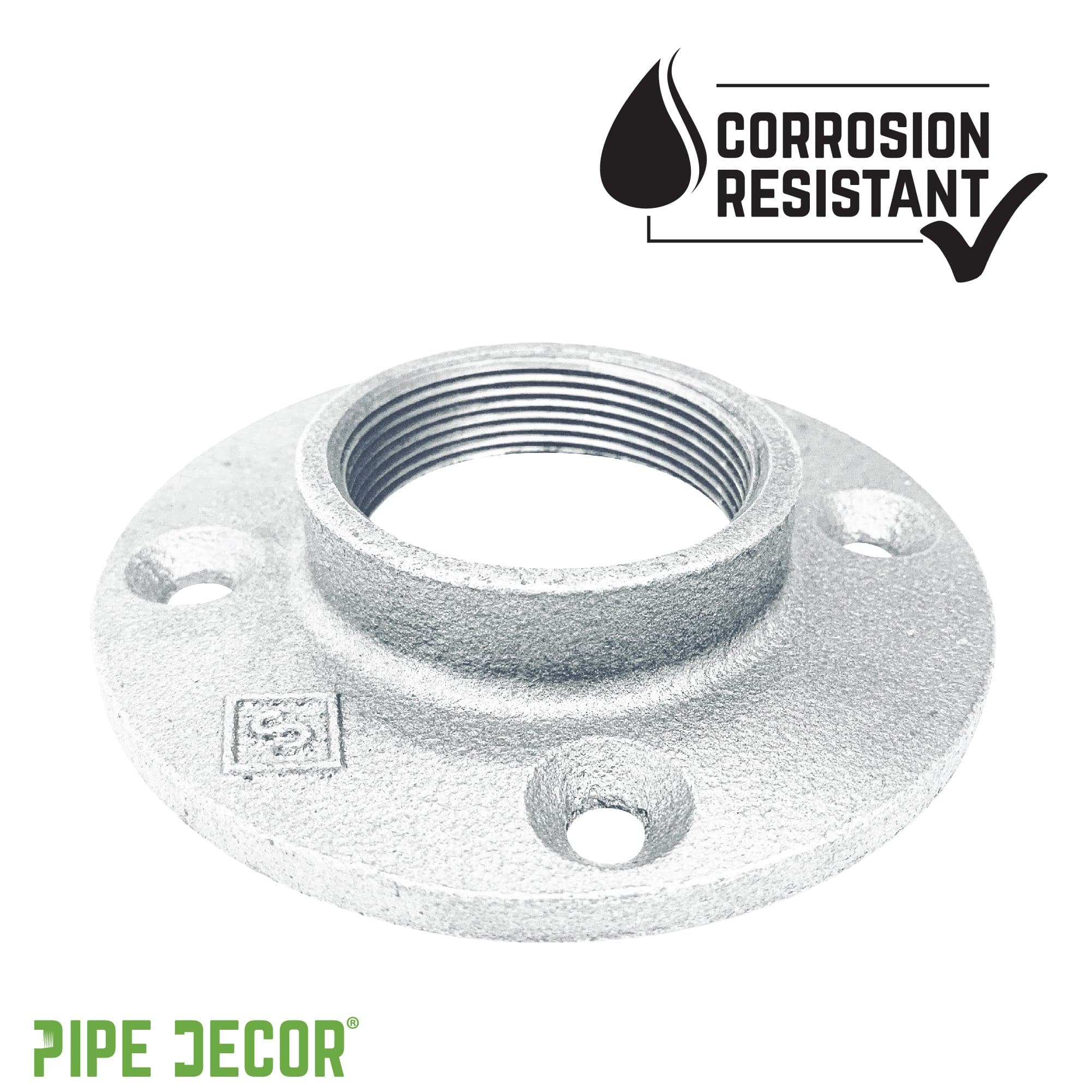 2 in.  Galvanized Iron Floor Flange