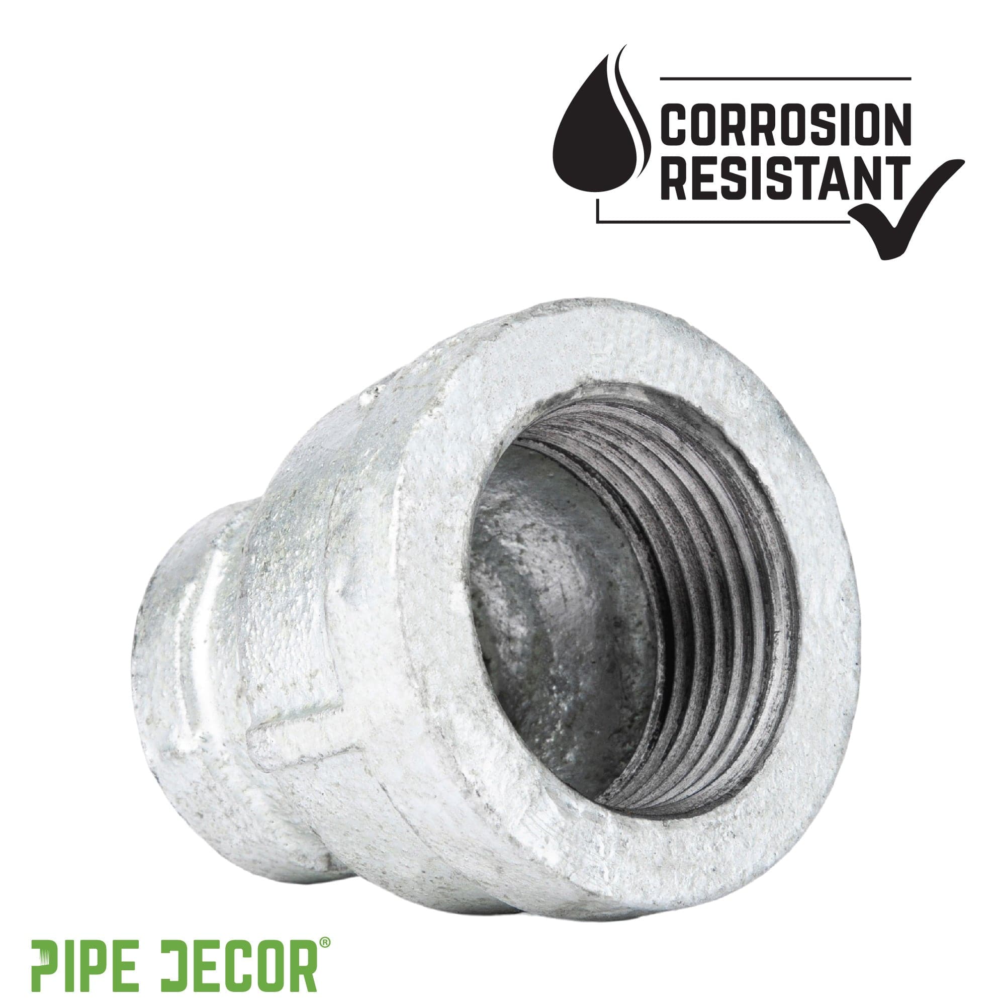 1/2 in. x 1/4 in. Galvanized Iron Reducing Coupling