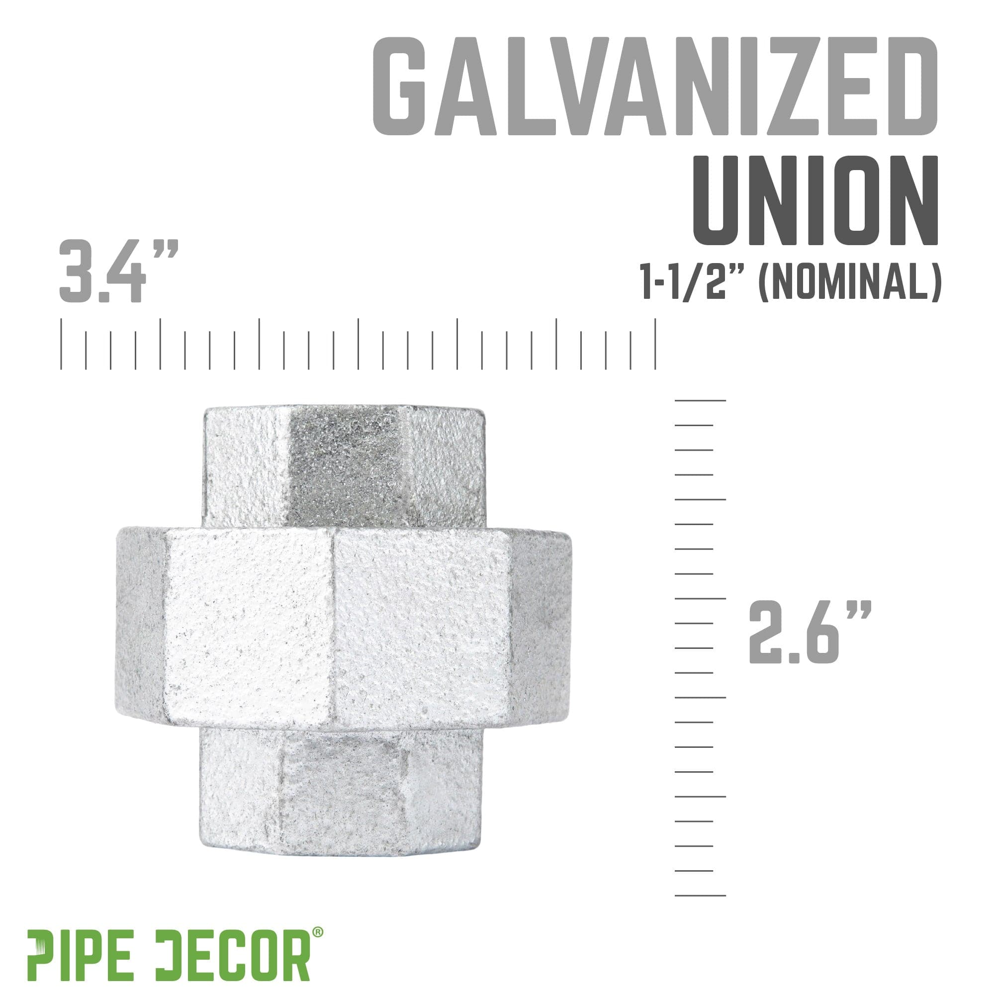 1 1/2 in. Galvanized Iron Union