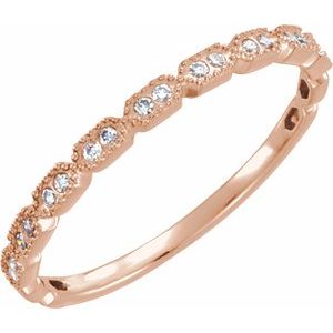 14K Rose Gold .08 CTW Natural Diamond Ring