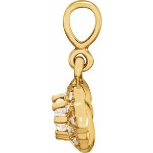 14K Yellow Gold 1/4 CTW Natural Diamond Halo-Style Pendant