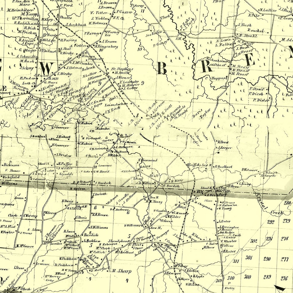 Vintage Map of Lewis County, New York 1857