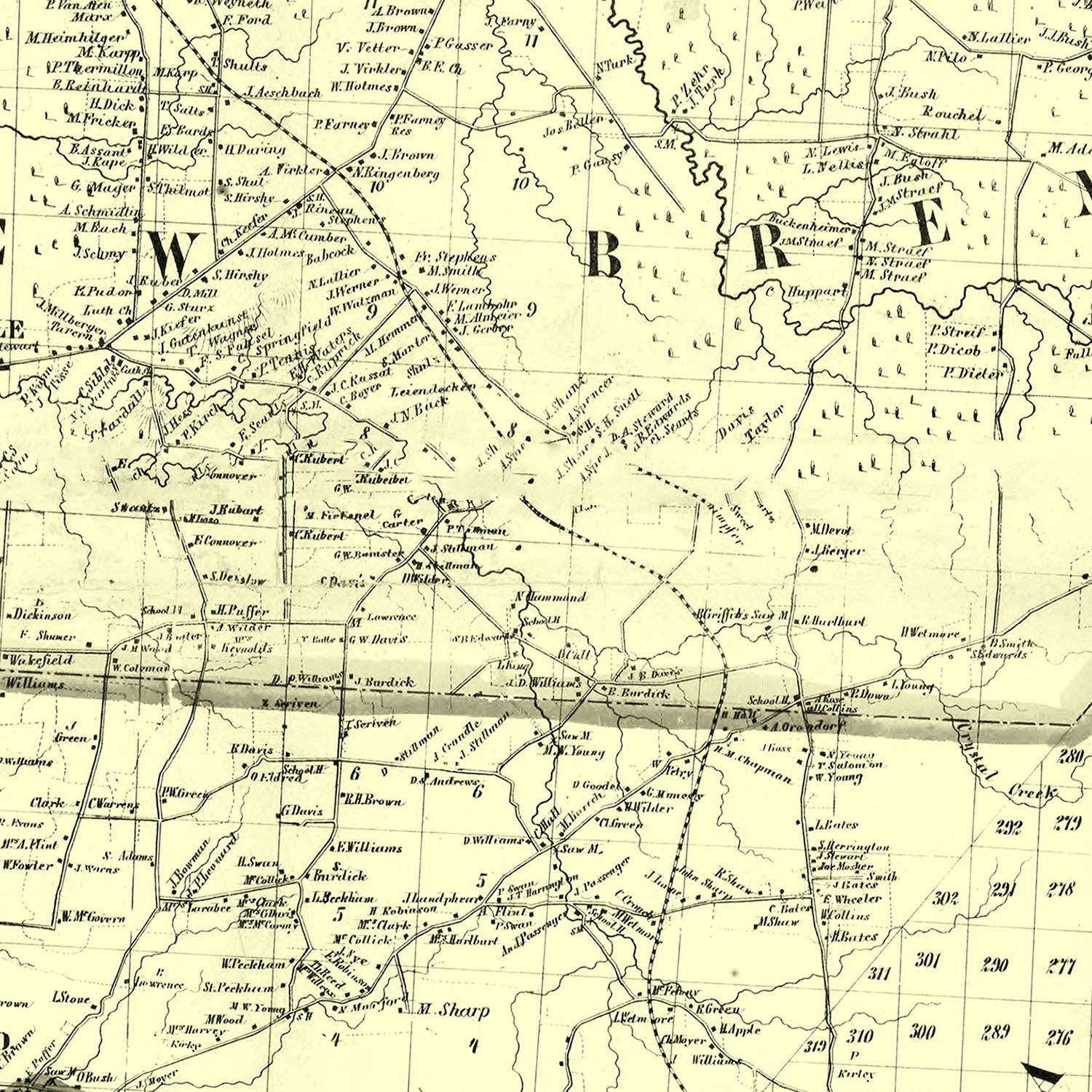 Vintage Map of Lewis County, New York 1857