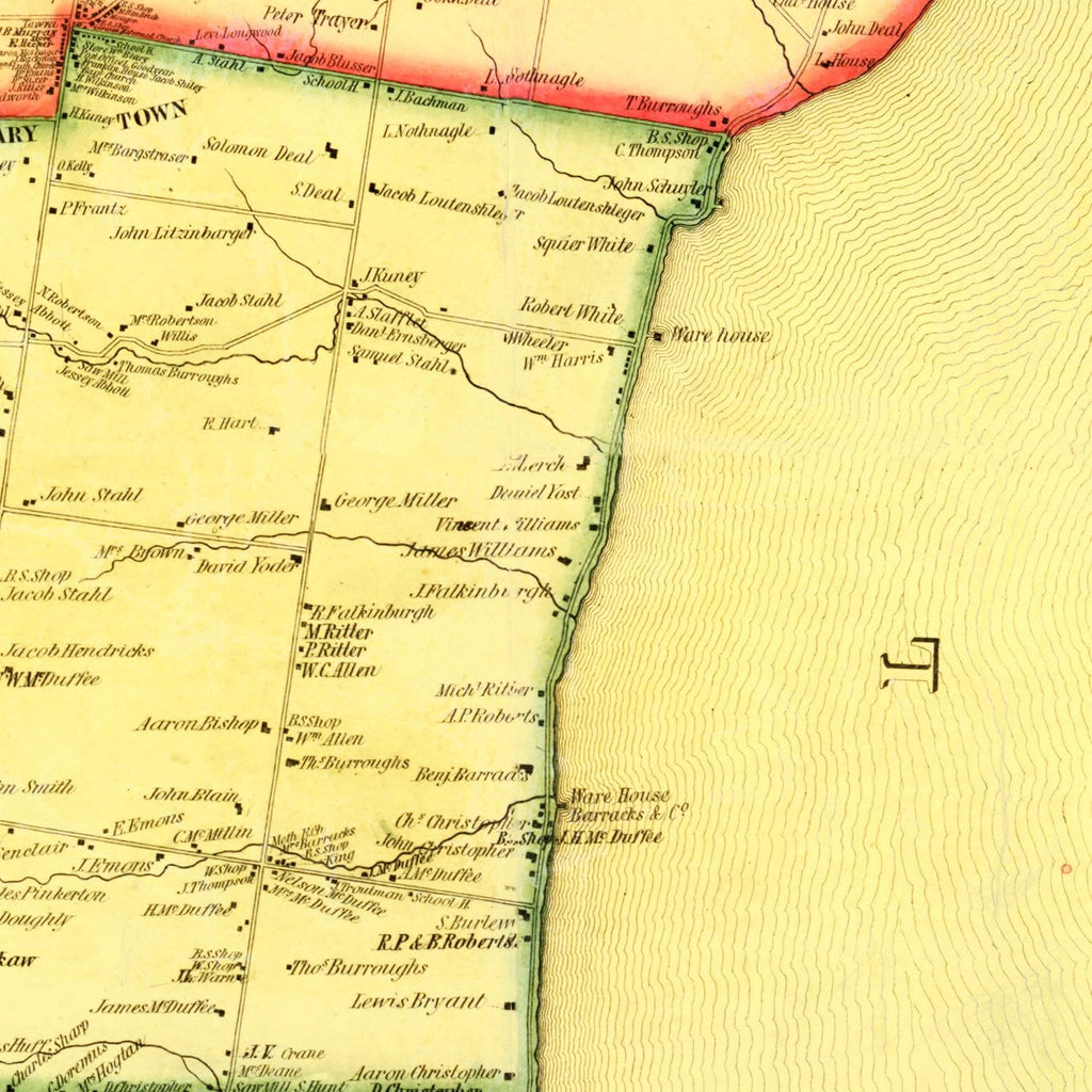 Vintage Map of Seneca County, New York 1858