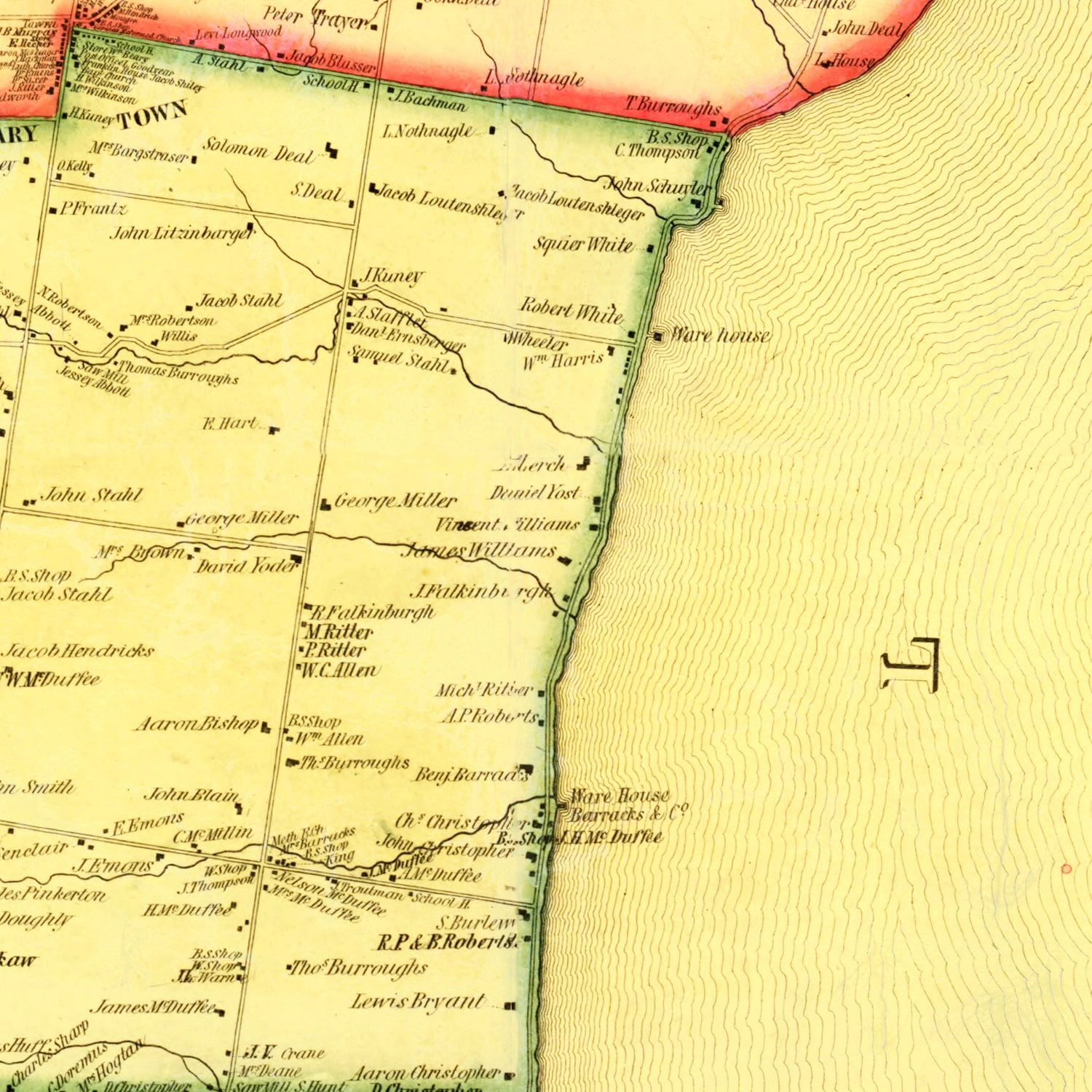 Vintage Map of Seneca County, New York 1858