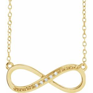 14K Yellow Gold .025 CTW Natural Diamond 16-18" Necklace