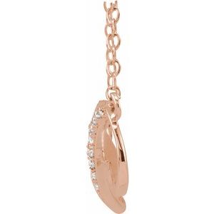 14K Rose Gold .025 CTW Natural Diamond 16-18" Necklace