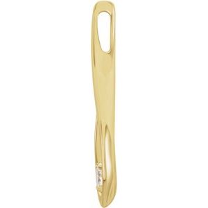 14K Yellow Gold 1/10 CTW Natural Diamond Freeform Pendant