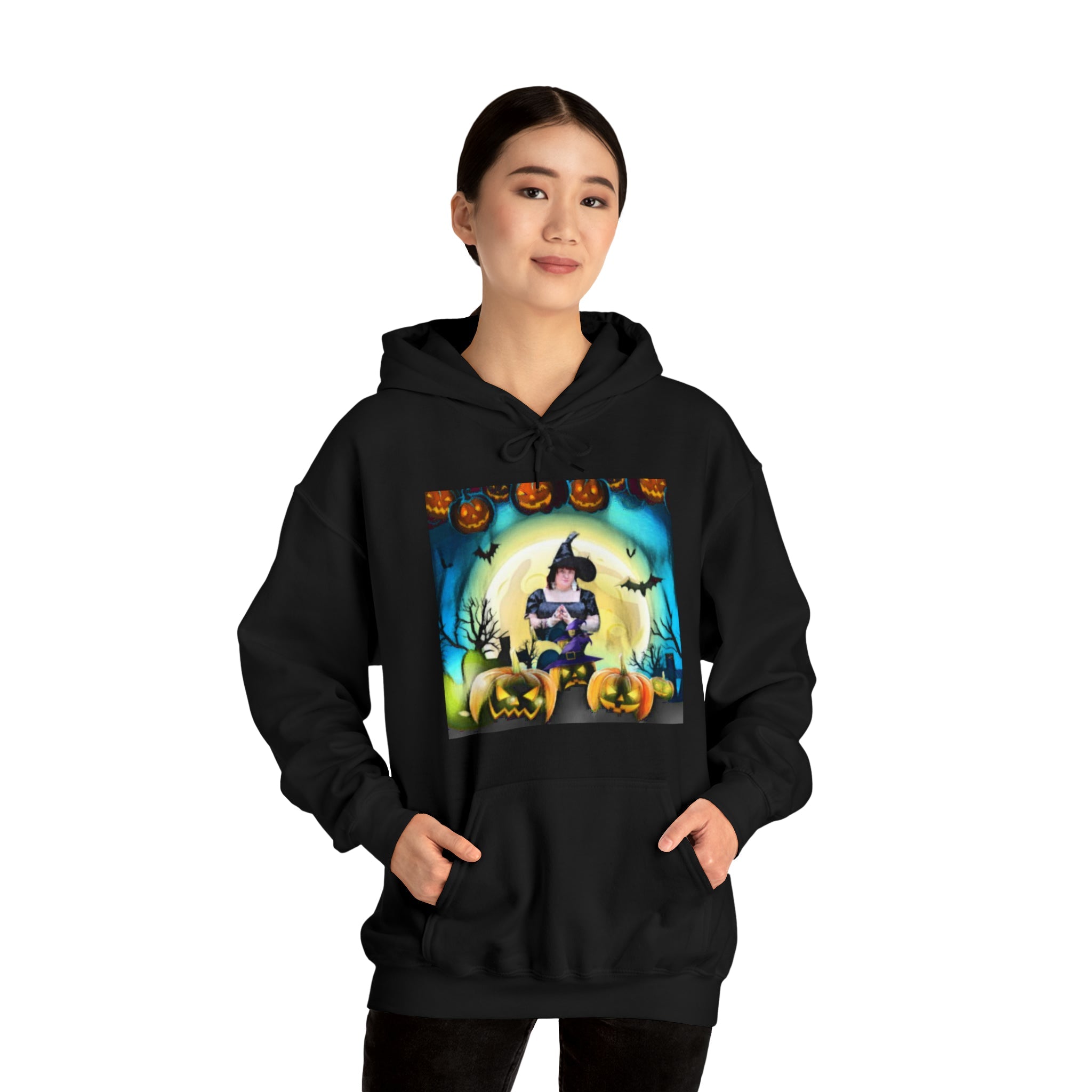 Scary Witch Unisex Heavy Blend™ Hooded Sweatshirt up to 5XL