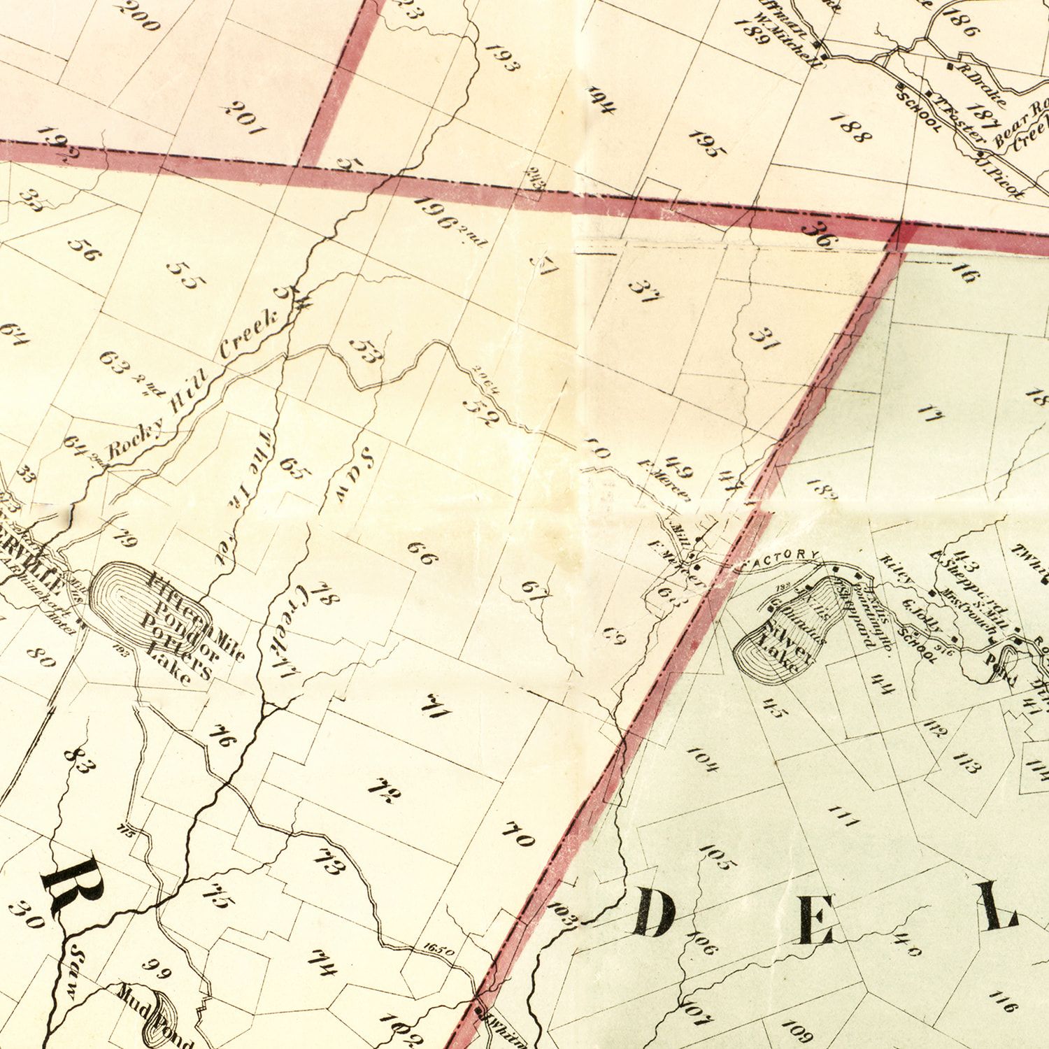 Vintage Map of Pike County, Pennsylvania 1872