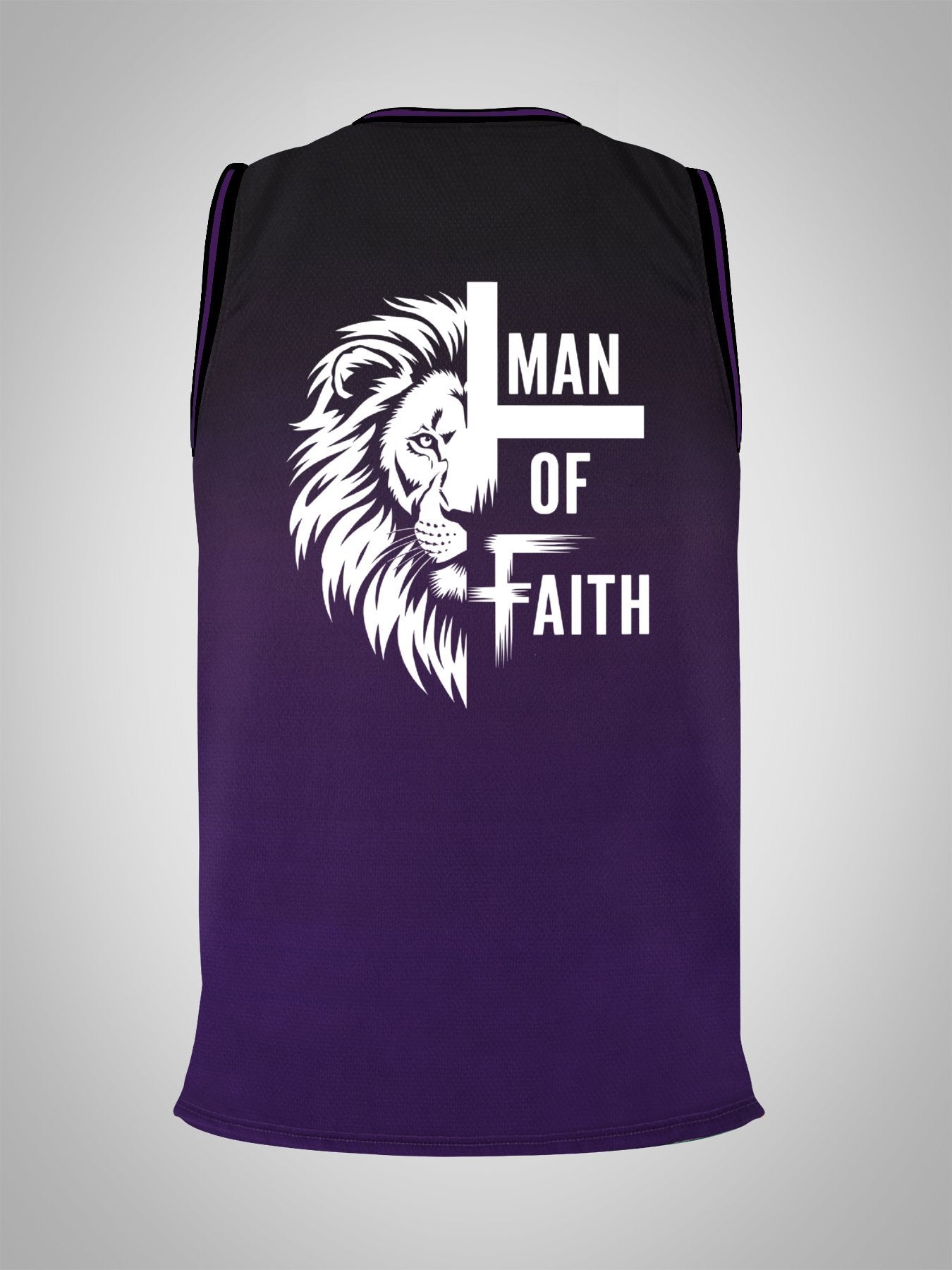 Man of Faith Adult Purple Basketball Jersey | Ships From USA