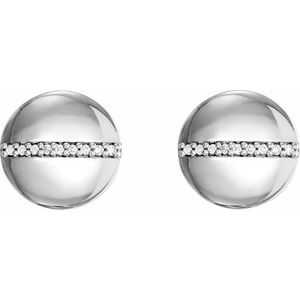 Platinum .04 CTW Natural Diamond Circle Earrings – image 2