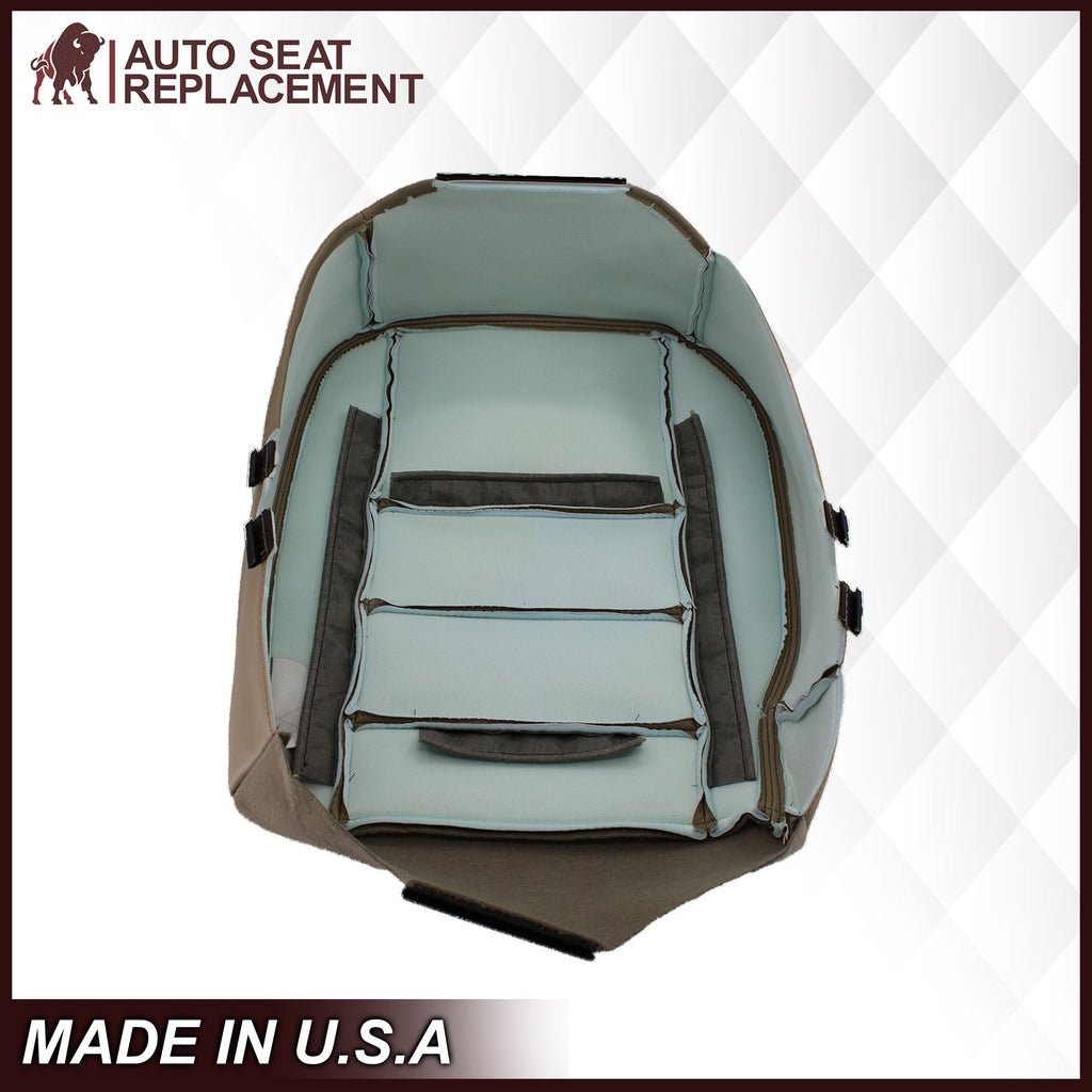 2002-2003 Ford F250 F350 Lariat Perforated Seat Cover in Gray: Choose Leather or Vinyl