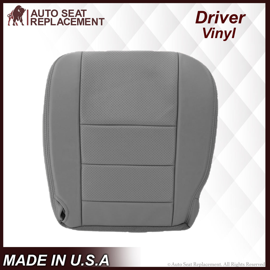 2002-2003 Ford F250 F350 Lariat Perforated Seat Cover in Gray: Choose Leather or Vinyl