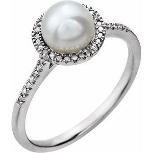 Halo-Style Birthstone Ring