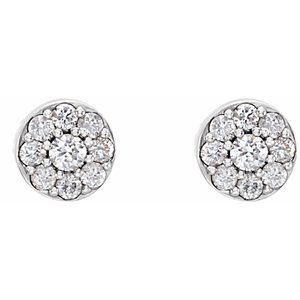 14K White Gold 3/8 CTW Lab-Grown Diamond Earrings – image 2
