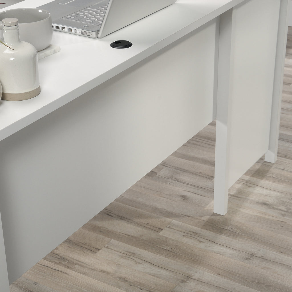 L-Shaped Desk, White finish
