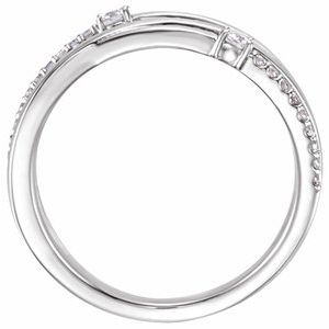 Platinum 1/4 CTW Natural Diamond Criss-Cross Ring