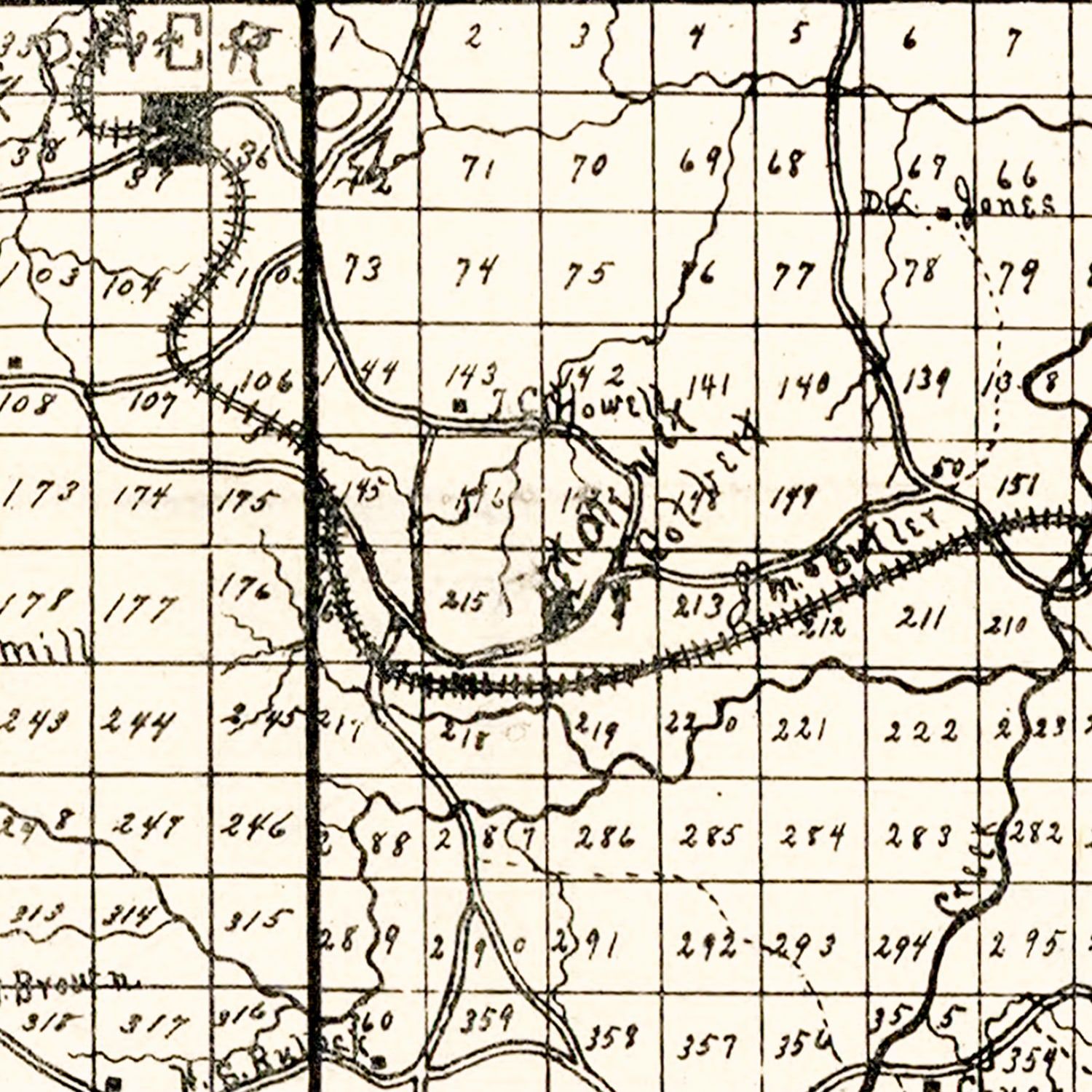 Vintage Map of Paulding County, Georgia 1896
