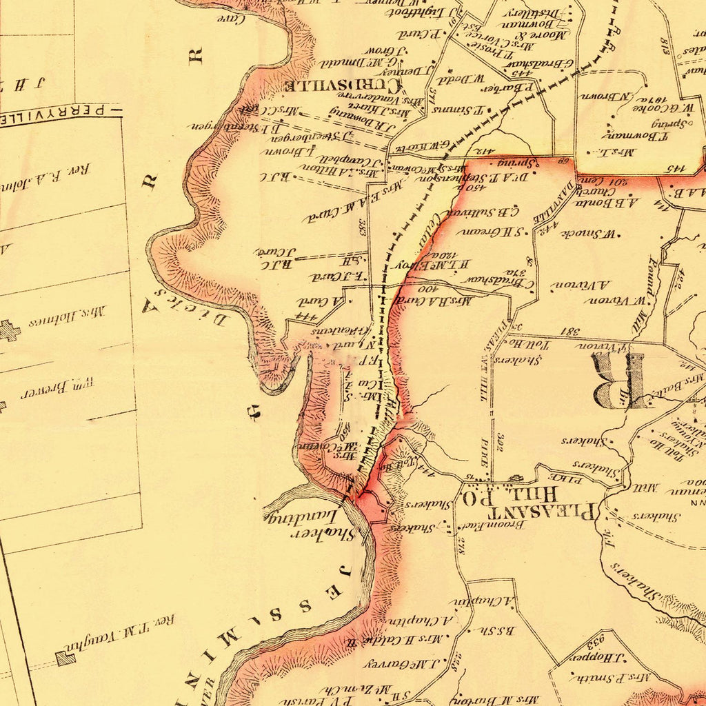 Vintage Map of Boyle County, Kentucky 1876