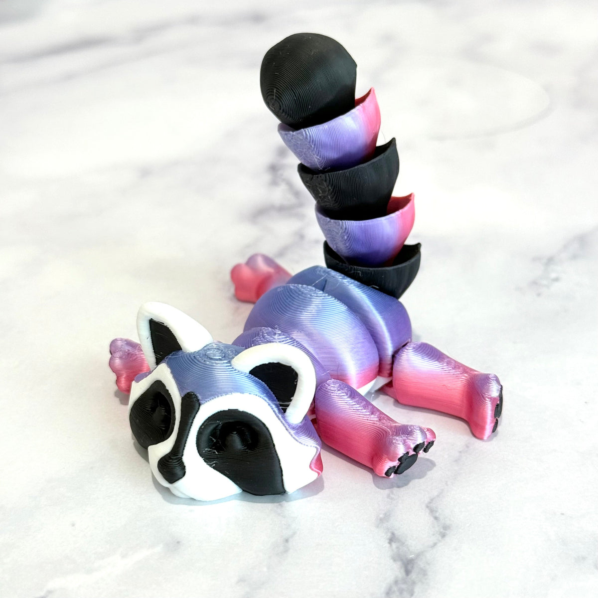 Colorful TRASH PANDA ‘Ricky’ Raccoon 3D Deluxe Charm - Tumbler Handle Charm