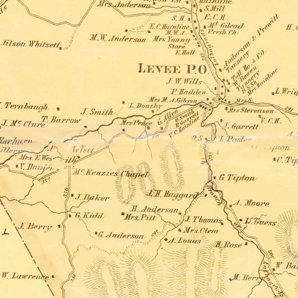 Vintage Map of Montgomery County, Kentucky 1879