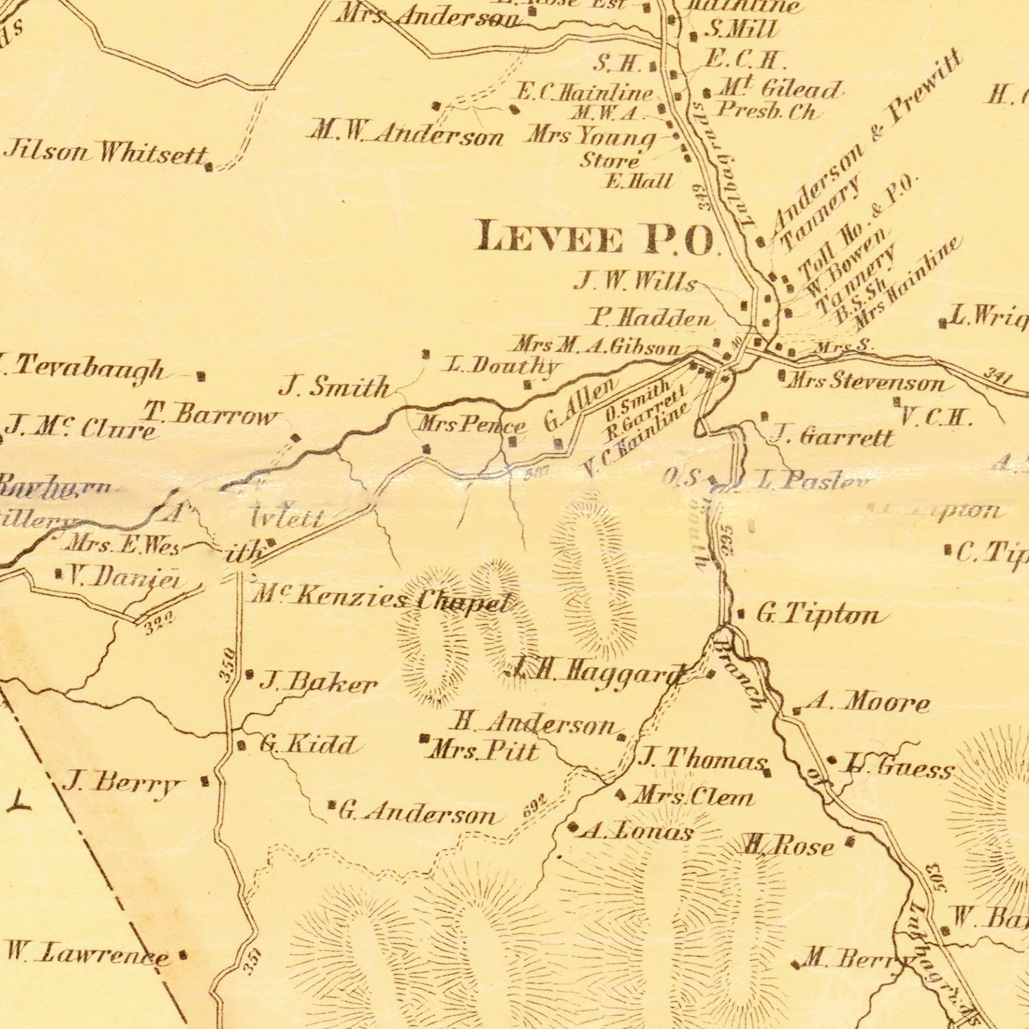 Vintage Map of Montgomery County, Kentucky 1879