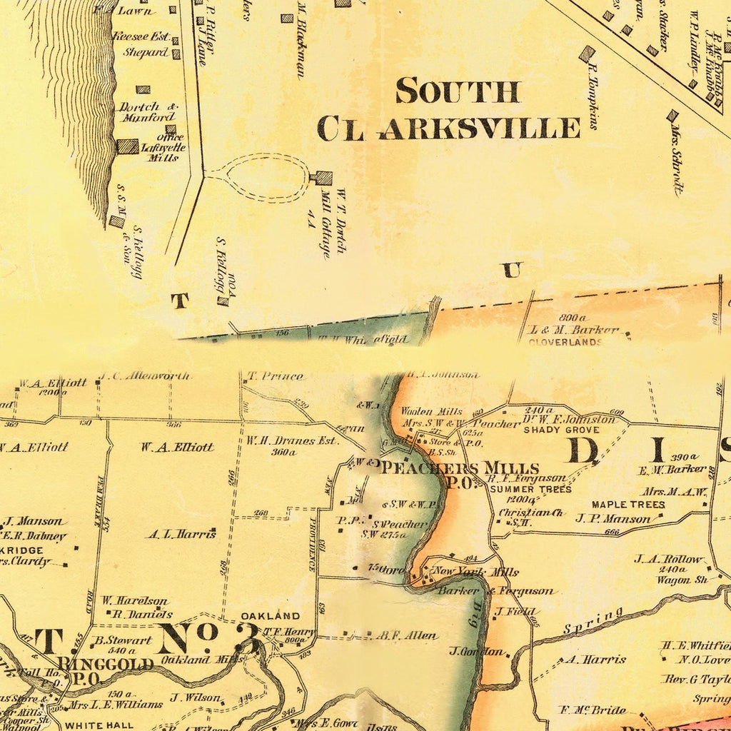 Vintage Map of Montgomery County, Tennessee 1877