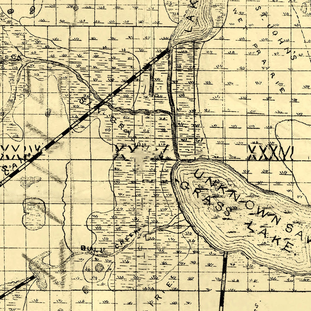 Vintage Map of Brevard County, Florida 1893
