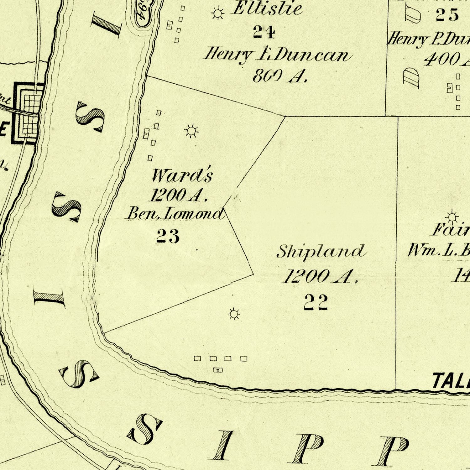 Vintage Map of Carroll Parish, Louisiana 1860