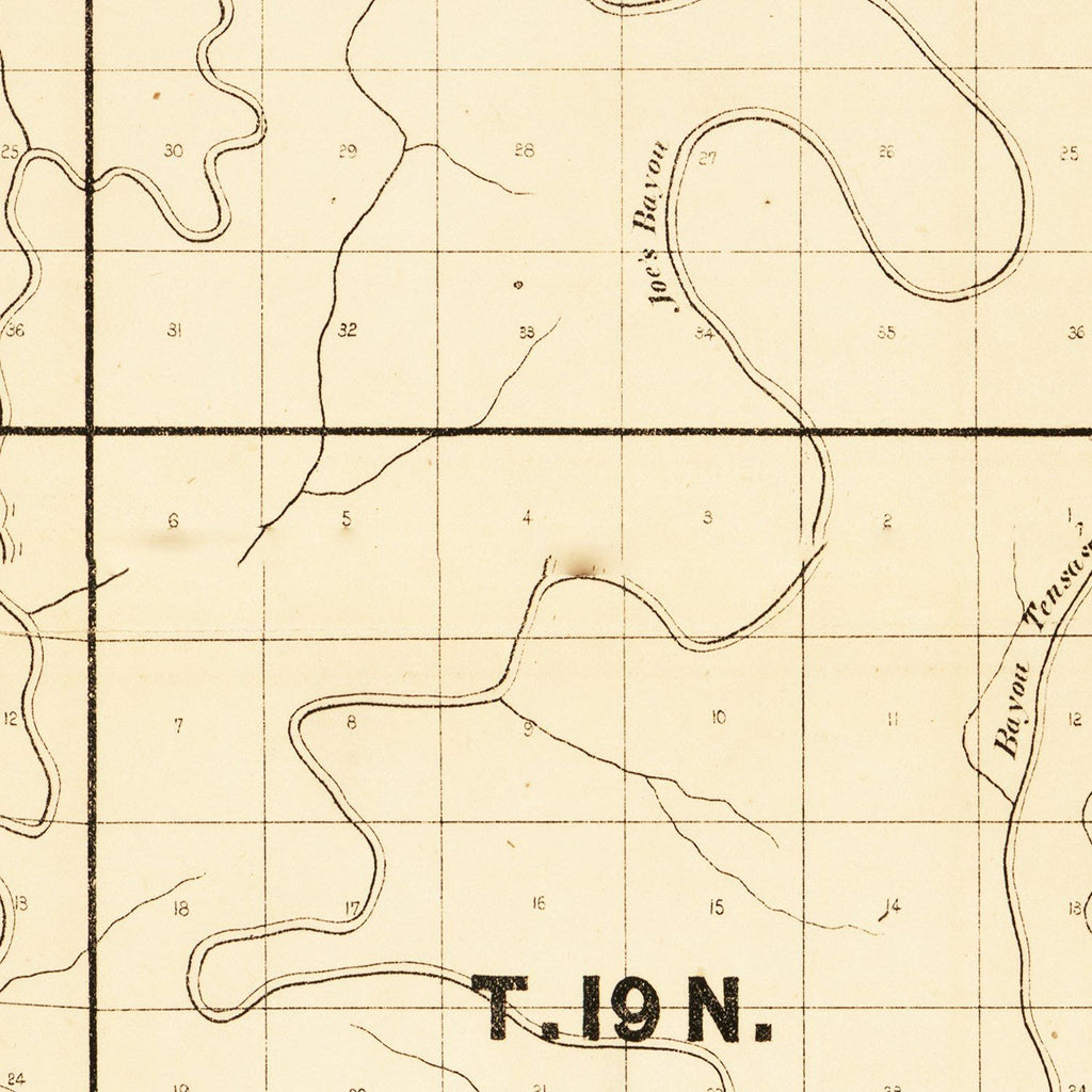 Vintage Map of Carroll Parish, Louisiana 1860