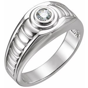 14K White Gold 1/4 CTW Natural Diamond Solitaire Ring