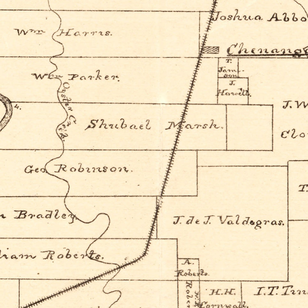 Vintage Map of Brazoria County, Texas 1877