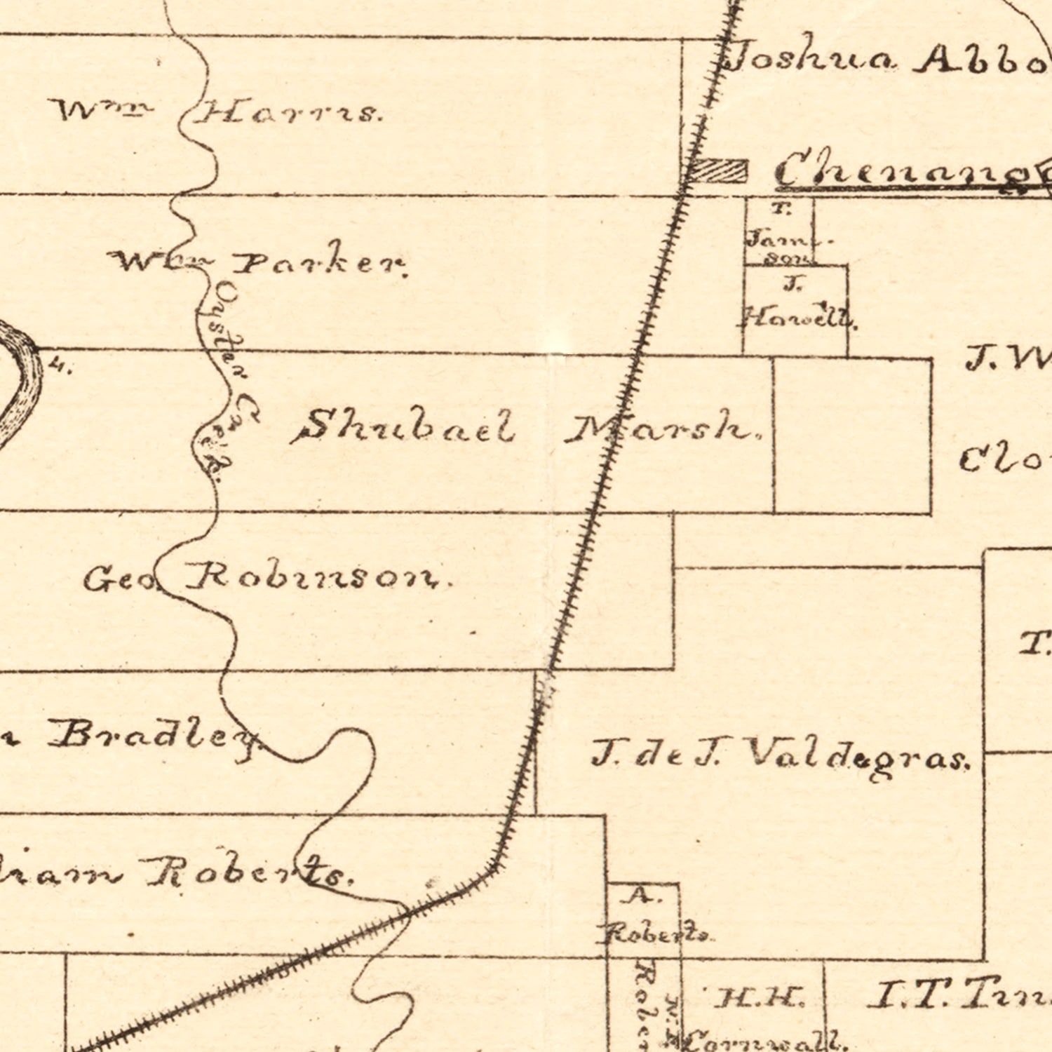 Vintage Map of Brazoria County, Texas 1877