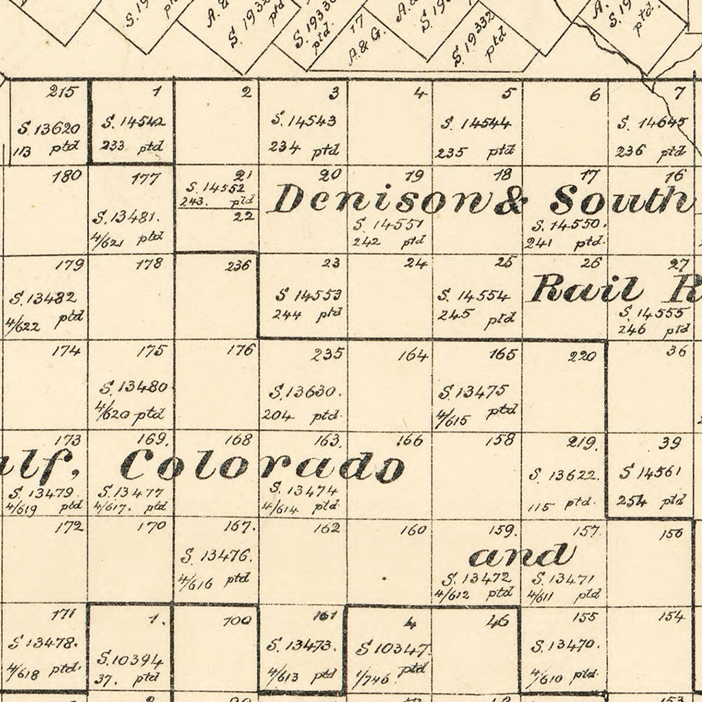 Vintage Map of Briscoe County, Texas 1897