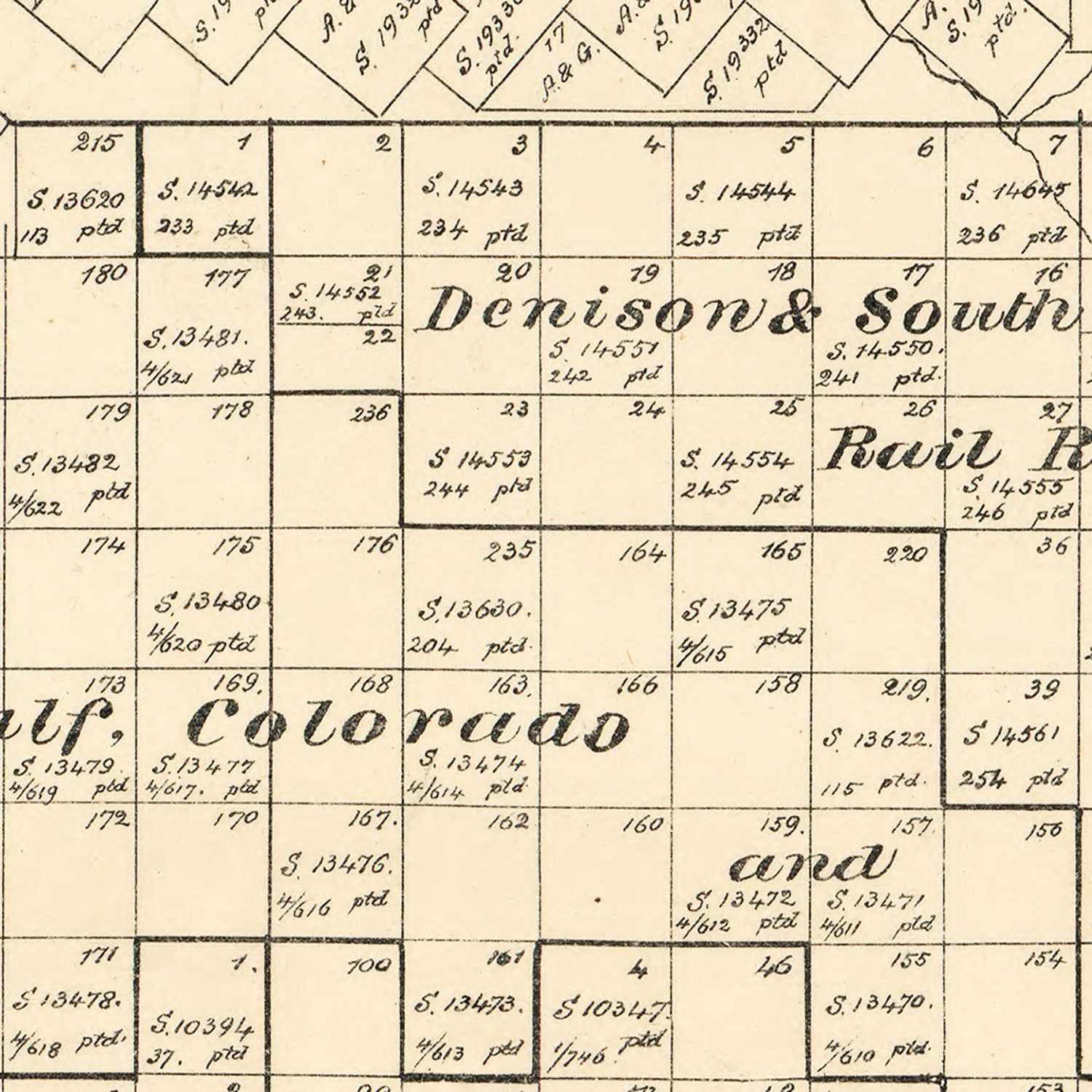 Vintage Map of Briscoe County, Texas 1897