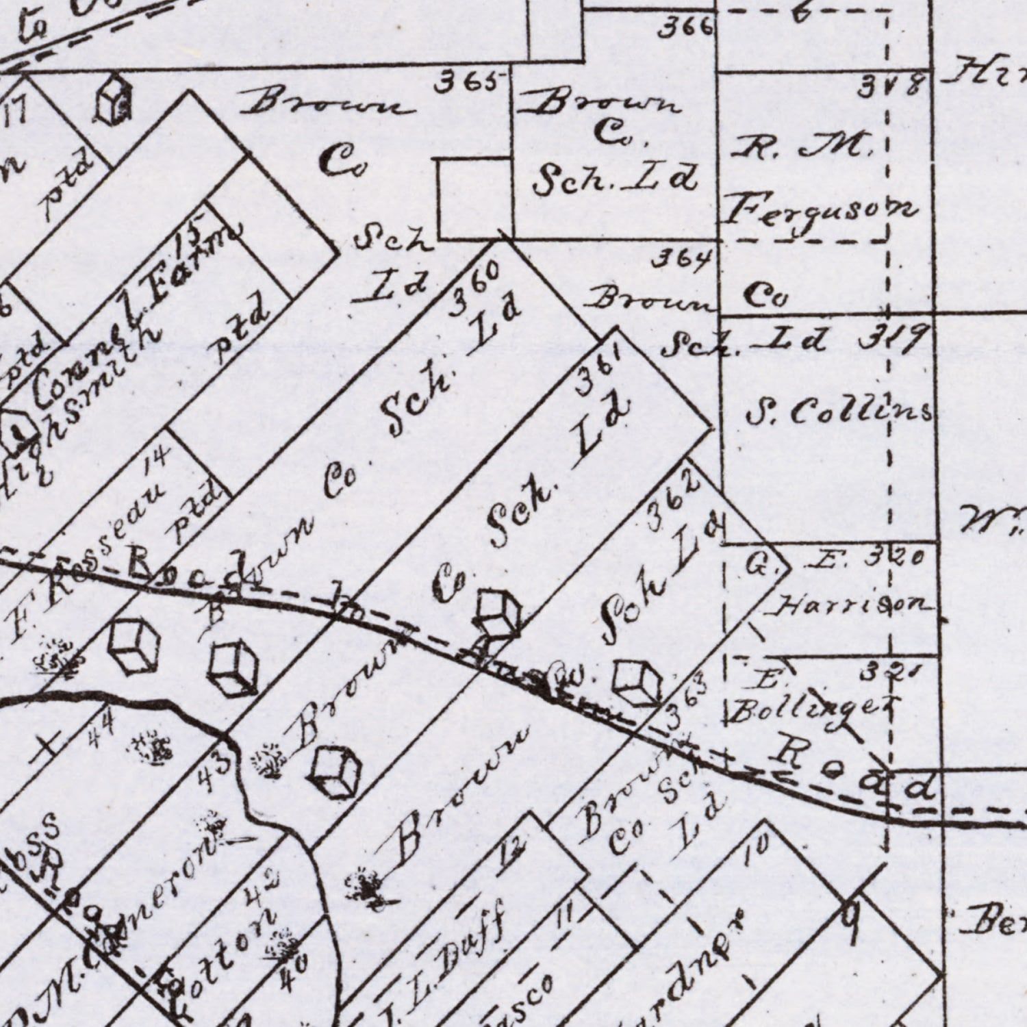 Vintage Map of Brown County, Texas 1876