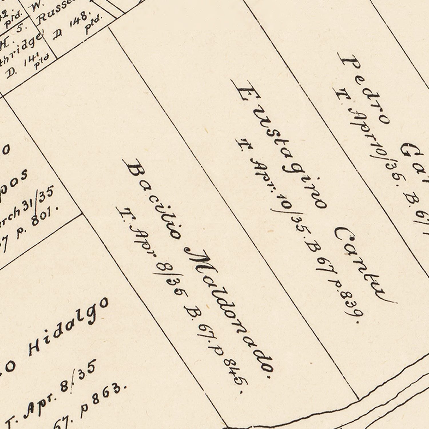 Vintage Map of Calhoun County, Texas 1879