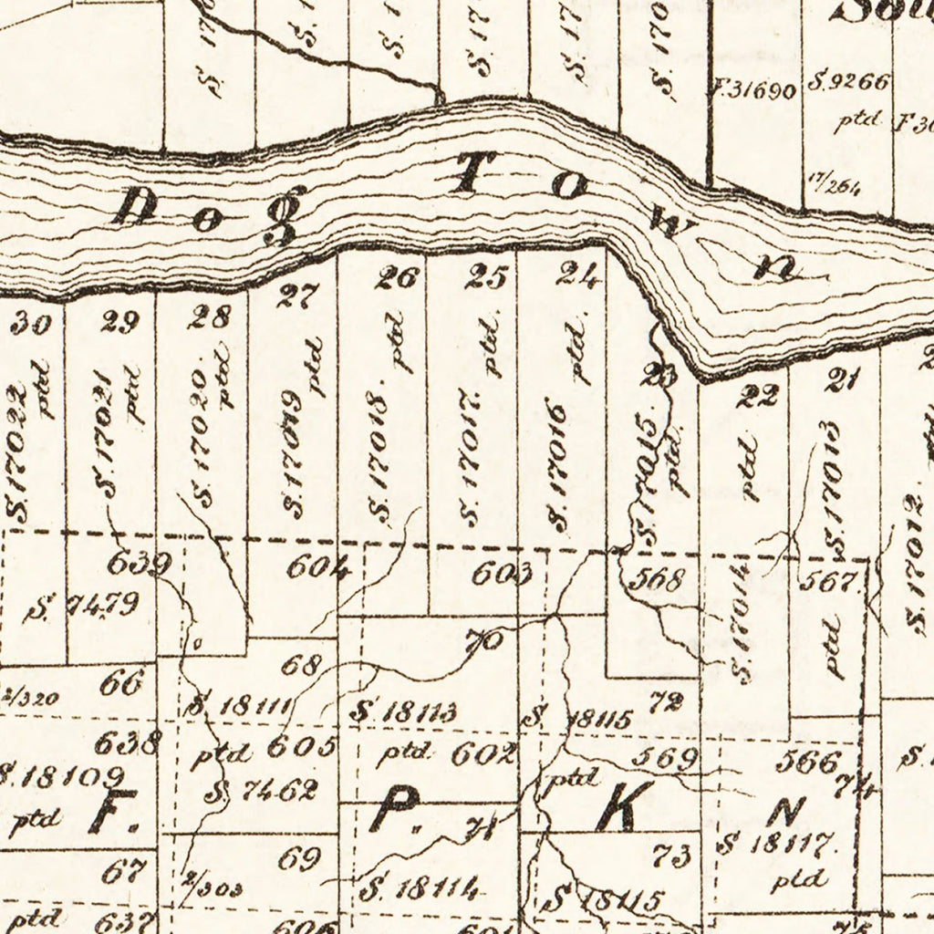 Vintage Map of Childress County, Texas 1891
