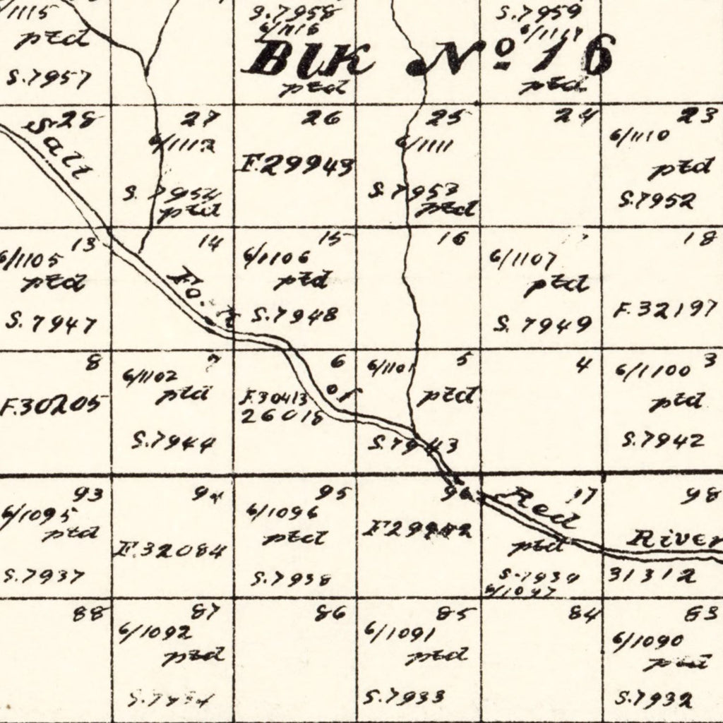 Vintage Map of Collingsworth County, Texas 1892