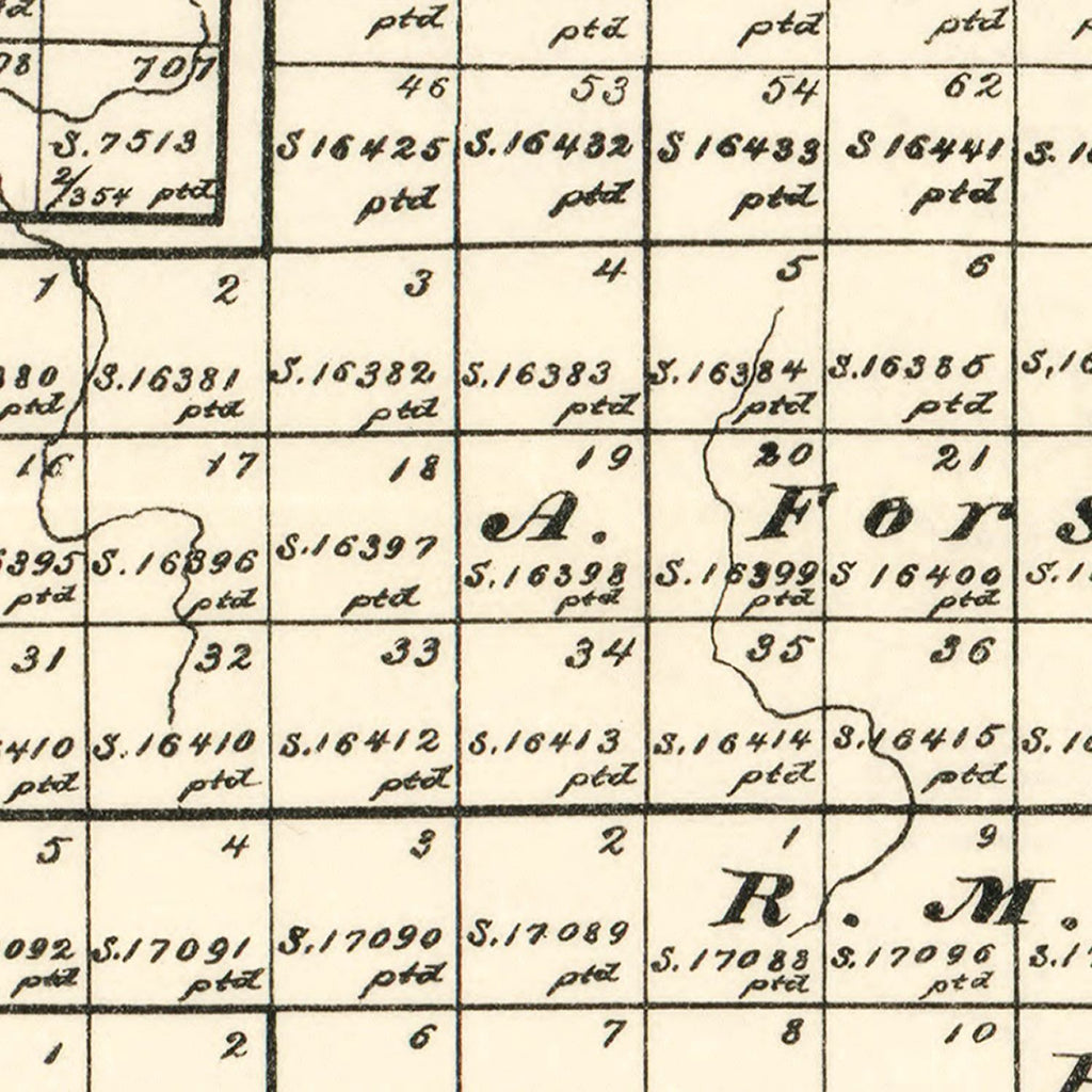 Vintage Map of Cottle County, Texas 1891