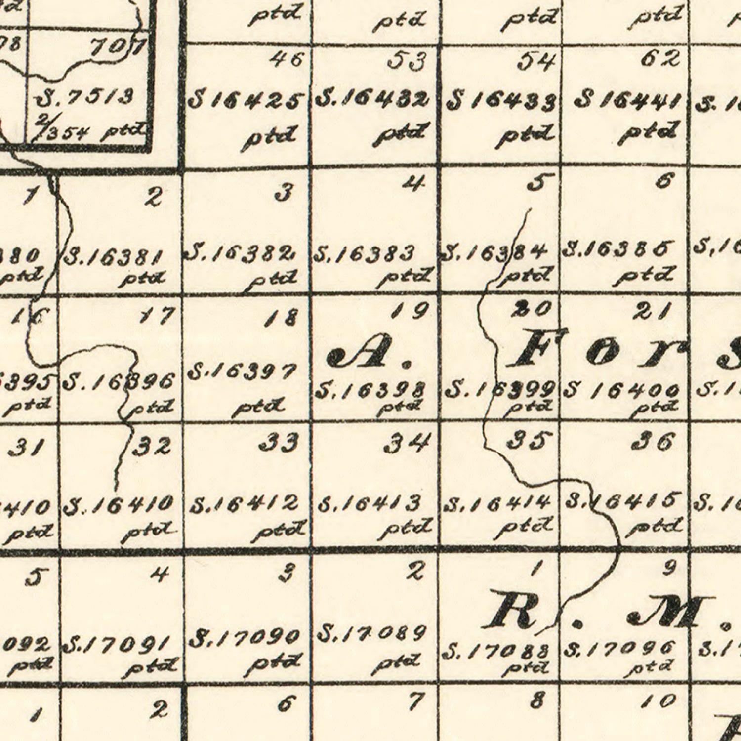 Vintage Map of Cottle County, Texas 1891