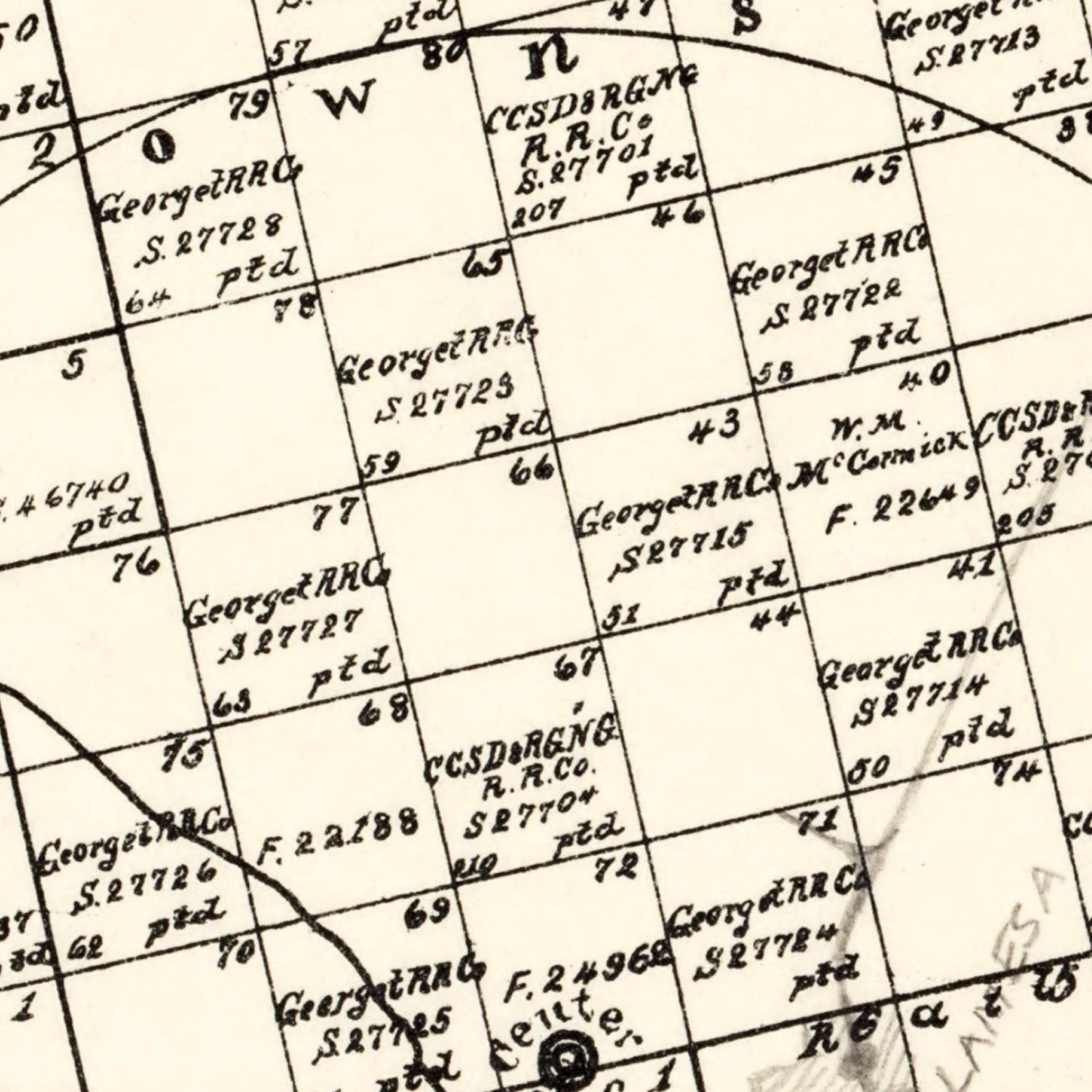 Vintage Map of Dawson County, Texas 1892