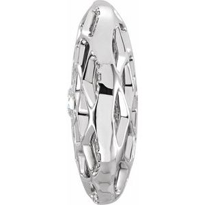 Platinum 1/2 CTW Natural Diamond Cage Pendant