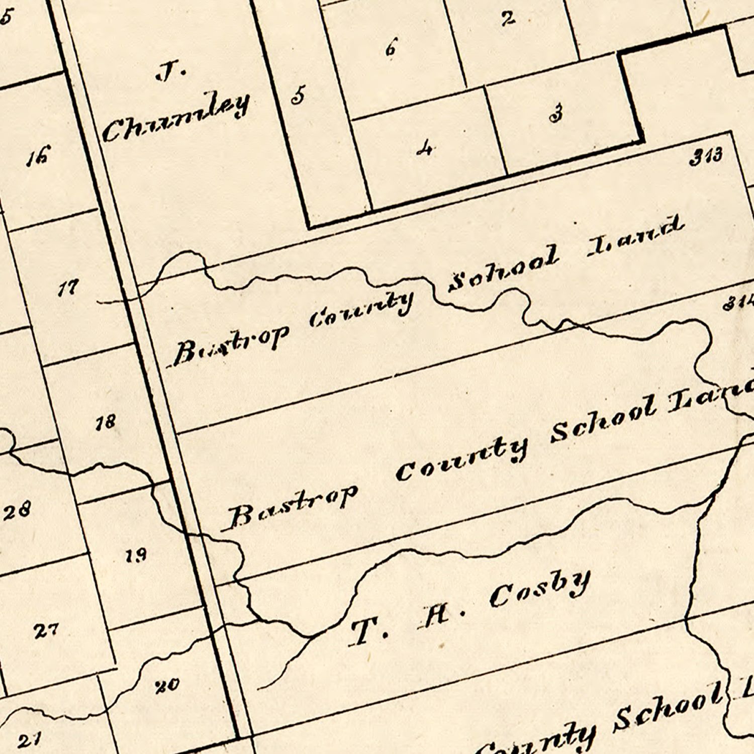 Vintage Map of Fisher County, Texas 1870