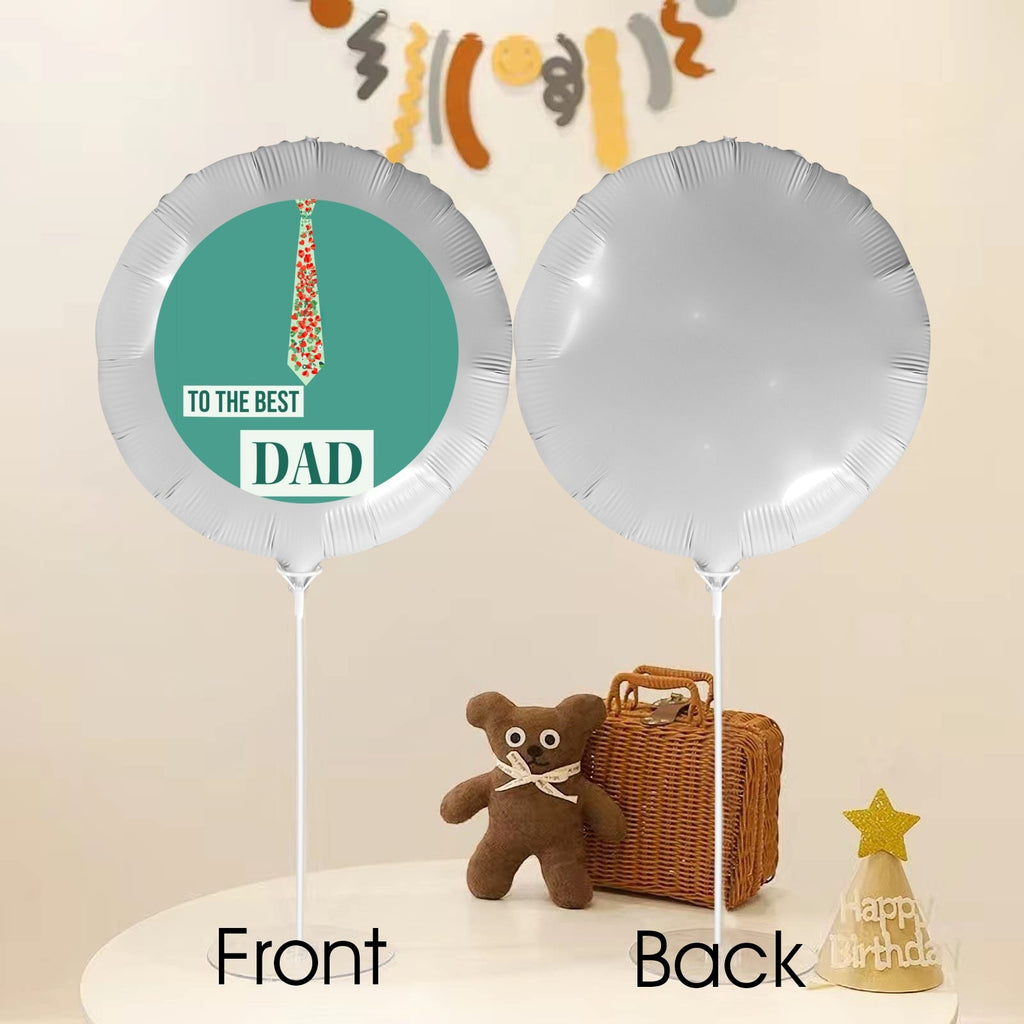 Best Dad Ever Polka Dots 18-inch Custom Aluminum Foil Balloons - Pack of 3 (Made in USA)