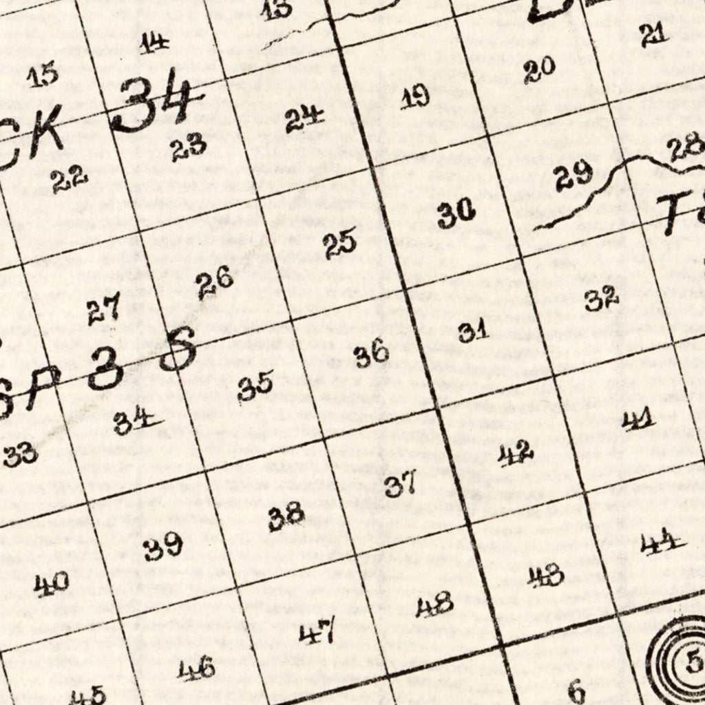 Vintage Map of Glasscock County, Texas 1890